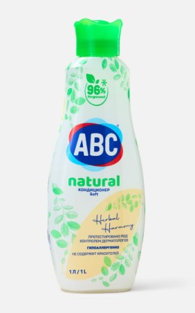 Кондиционер для белья натуральный ABC Гармония трав 1л 12ящ