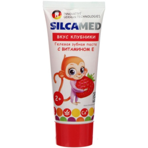 Зубная паста SILCAMED Детская со вкусом клубники 65г 24шт