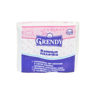 Ватные палочки Grendy п/э 100шт 52ящ