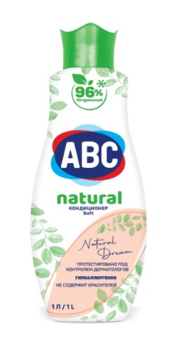 Кондиционер для белья натуральный ABC Мечты природы 1л 12ящ