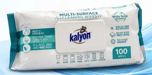 Салфетки влажные Универсальные для чистки Kalyon100шт 12ящ