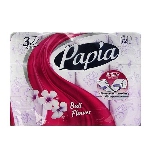 Т.Бумага PAPIA 3сл 12рул 7бл в уп 