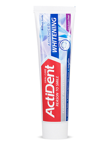 Зубная паста ActiDent  Отбеливающая Whitening 130г 12шт 48ящ